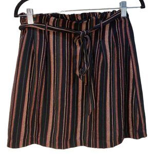 AMERICAN EAGLE Paperbag Linen like Waist Tie Striped Mini Skirt - size Small